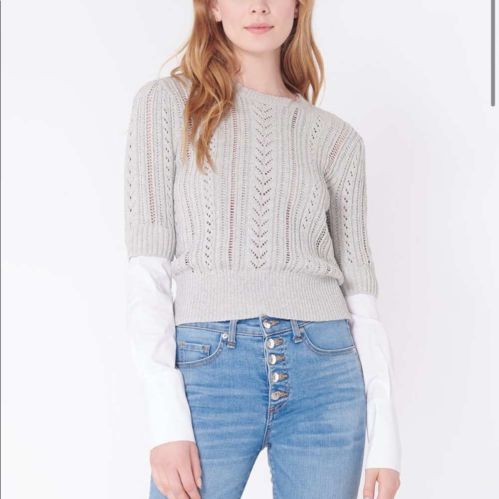 Veronica beard Spence mixed media sweater